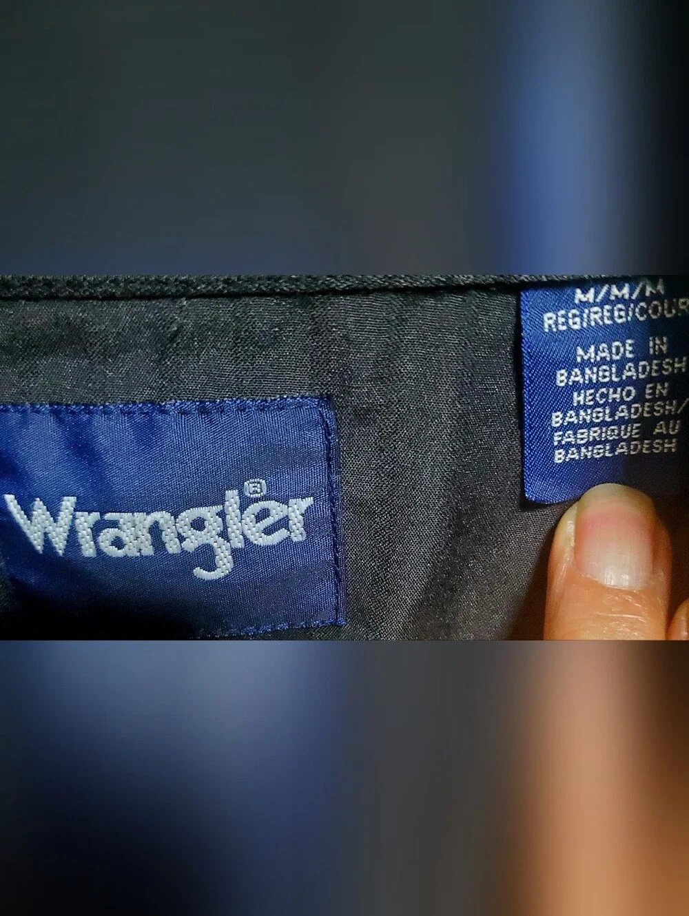 Wrangler Black Pinstripe Western Button-Down Shirt